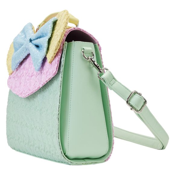 Loungefly LE Minnie Mouse Pastel Sequin Bundle Bag, Wallet, & Cardholder - NEW main image 5